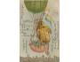 KUŘATA V BALONU= TLAČENA =LITOGRAFIE =rok1900*kc8578