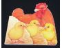Kuřátko a jeho rodina - Obrysové leporelo pro malé děti