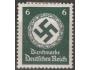 Německo Reich 1934 Hákový kříž ve věnci, Služební známka,  M