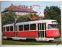 Barevná pohlednice s tramvají T2 v Plzni *6800