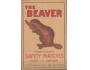 Švédsko 1945 Zápalková nálepka balíčková The Beaver, červená