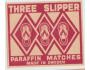 Švédsko 1943 Zápalková nálepka balíčková Three Slipper fial