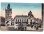 PRAHA PRAŠNÁ BRÁNA REPR. DŮM TRAMVAJ KOLÁŽ r.1910 °53705E