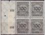 Německo Reich 1923 Inflace 100 milionů,  Michel č.322 ** 4-b
