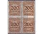 Německo Reich 1923 Inflace 200 milionů, Michel č.323A ** 4-