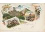 ŽEBRÁK +TOČNÍK HRAD + ERB=LITOGRAFIE /rok1899?*kc9053