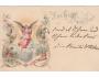 ANDĚL A VÁNOCE =KOLÁŽ+LITOGRAFIE /rok1899*kc9068