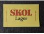 SKOL Lager - Czechoslovak make - nálepka od sirek