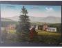 Krkonoše - Černá paseka - bouda, kolorovaná 1927