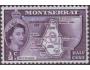 Montserrat 1958  Královna Alžběta II. mapa ostrova, Michel č