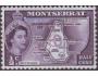 Montserrat 1958 Královna Alžběta II. mapa ostrova, Michel č
