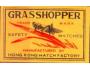 Hong Kong cca 1950 Grasshopper, kobylka, zápalková nálepka
