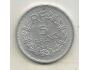 Francie 5 franků, 1945 hliník /šedá barva/ Bez značky mincov