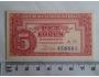 5 PĚT KORUN 1949 - série A 53 Československo stará bankovka