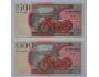 2x pamětní bankovka JAWA 500 OHV, dvojička RK+PB