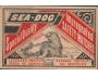 Švédsko 1935 Sea Dog, zápalková nálepka, červená černá na žl