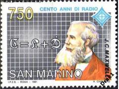 San Marino 1991 100 let rádia, J.C.Maxwell, Michel č.1487 **