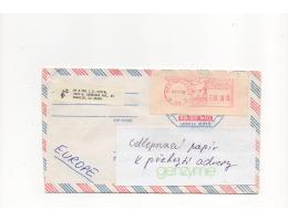 Letecký dopis z USA s frankovacím razítkem, O5/236