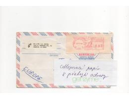 Letecký dopis z USA s frankovacím razítkem,vada, O5/237
