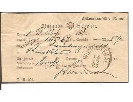 VRBNO =WURBENTHAL =RECEPIS/rok1887*c954