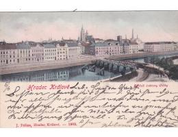 HRADEC KRÁLOVÉ NÁBŘEŽÍ KRÁL. r 1908 NÁKL. PEŘINA DA °54069CH