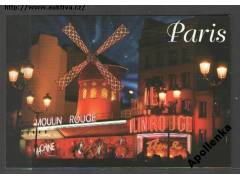 Paříž - Moulin Rouge v noci