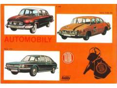 TATRA osobní automobily č.15 barevná okénková pohlednice cc
