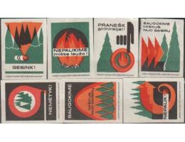 Litva SSSR 1967 Ochraňuj les před požárem, 7   zápalkovýxh n