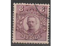 Král Gustav Adolf V. (1858-1950), Michel č.70 W, raz,