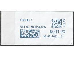 SR QR kód pošta Poprad 2 16-9-22