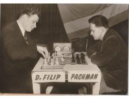 ČSR 1955 čb pohlednice nepoužitá. Šachisti Dr. Filip, Pachma