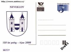 2000 Neveklov 150 let pošty, znak obce, CDV B272 *