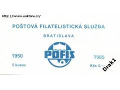 Bratislava 1985 Pofis 35 let, známkový sešitek ZS 37, obsah