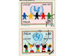 Itálie 1971 25 let UNICEF, Michel č.1351-2 raz.