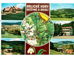 ORLICKÉ HORY DEŠTNÉ A OKOLÍ  MAPA    ***53762I