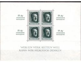 Německo 1937 Parteitag Norimberg, Adolf Hitler, Michel č.Bl.