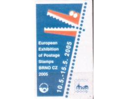 Brno 2005 Výstava známek, drak, modrá červená šedá, propagač