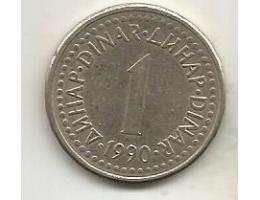 Jugoslávie 1 dinar 1990 (14) 3.57