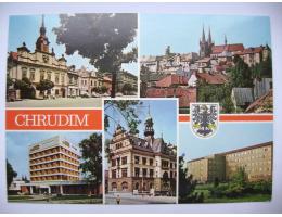 CHRUDIM střed města hotel Romania nemocnice 1974