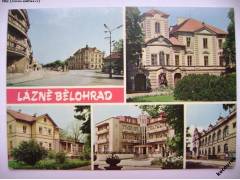 Lázně BĚLOHRAD náměstí spořitelna lázeňský dům hotel 1973