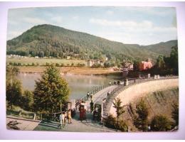 Bystřička Valašsko přehradní hráz hotel Klenov lidé 1968