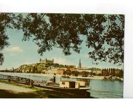 Bratislava přístav s lodí asi r.1965  prošlá, 5/212