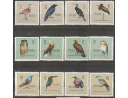 Polsko 1960 Chránění ptáci, Michel č.1197-208 **