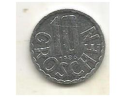 Rakousko 10 grošů, 1986 (A22)