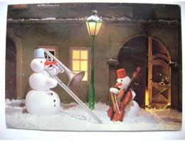 Vánoce sněhulák pozoun basa loutky E. Hofman, V. Polák 1974