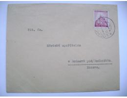 Dopis 1940 Lochovice okr. Beroun - Rožnov p. R., 1 K