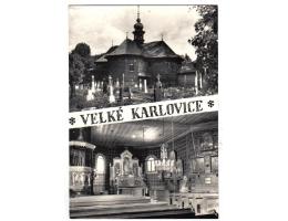 Beskydy Velké Karlovice kostelík okr. Vsetín  °6627