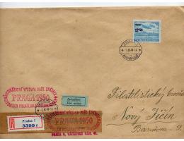 Dopis adresa N.Jičín Letecky Praga 1950,O6/111