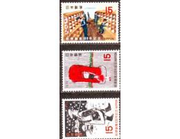 Japonsko 1971 100 let japonské pošty, Michel č.1107-9 **