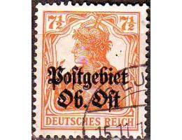 Germania, Přetisk Postgebiet Ob. Ost 1916, Michel č.4a raz.